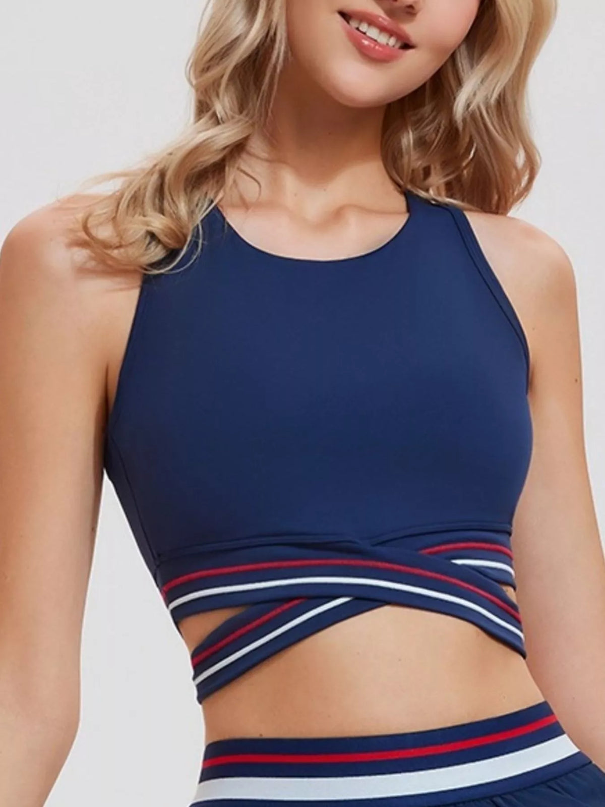Plus Size Criss-Cross Hem Active Tank