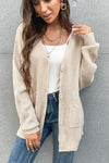 Talia Button Front Drop Shoulder Waffle Cardigan — product view 2