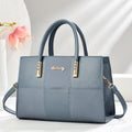 Women's Large Capacity Patchwork Tote Bag - Stylish Color Block Shoulder Handbag