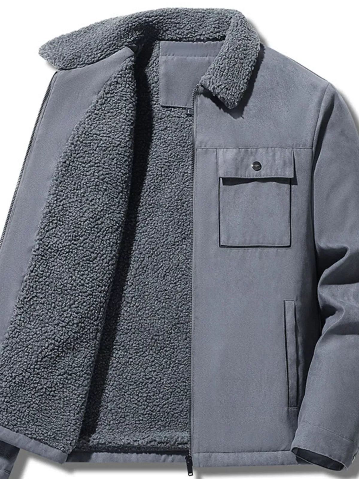 Men's Plush-Lined Utility Jacket — Plus Sizes — photo 8
