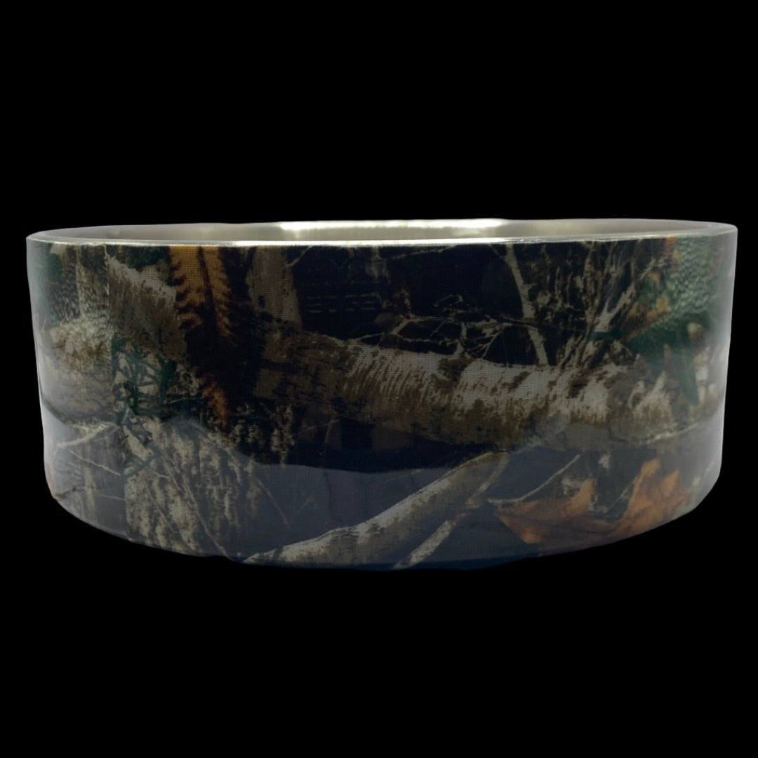Camo Stainless Steel Dog Bowl - 64 Oz