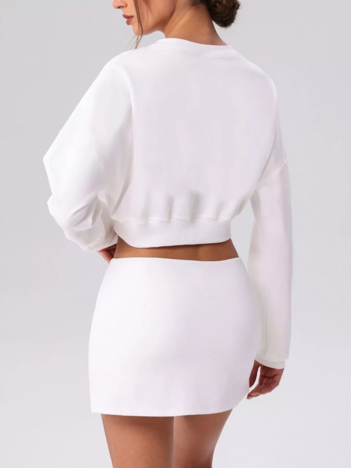 Cropped Button-Down Activewear Cardigan