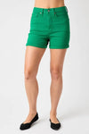 Judy Blue Reese Tummy-Control Garment-Dyed Denim Shorts — product view 1