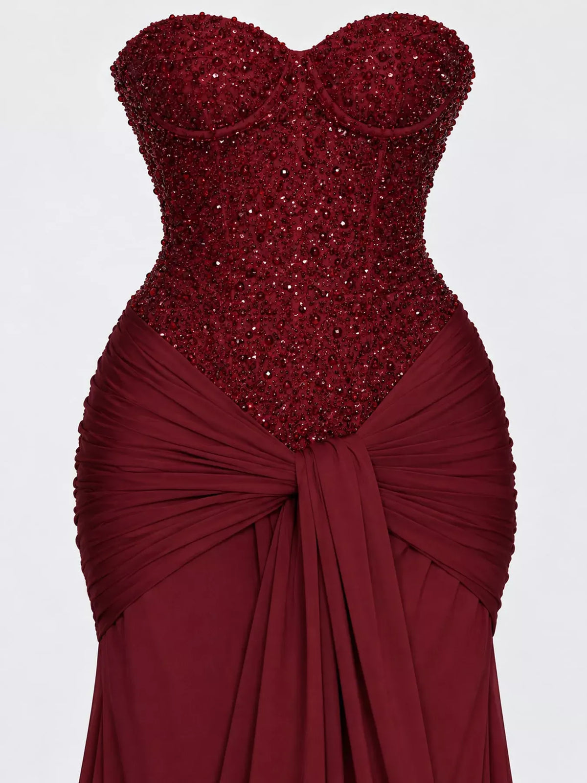 Women's Strapless Sequin Corset Maxi Dress — photo 23