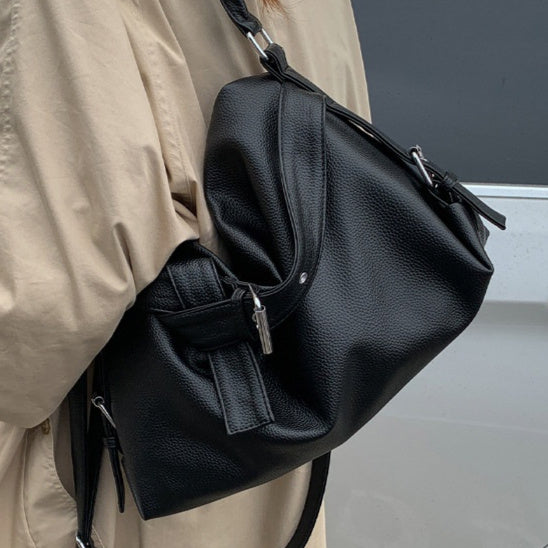 Retro Biker Underarm Bag – High-Capacity Edgy Crossbody
