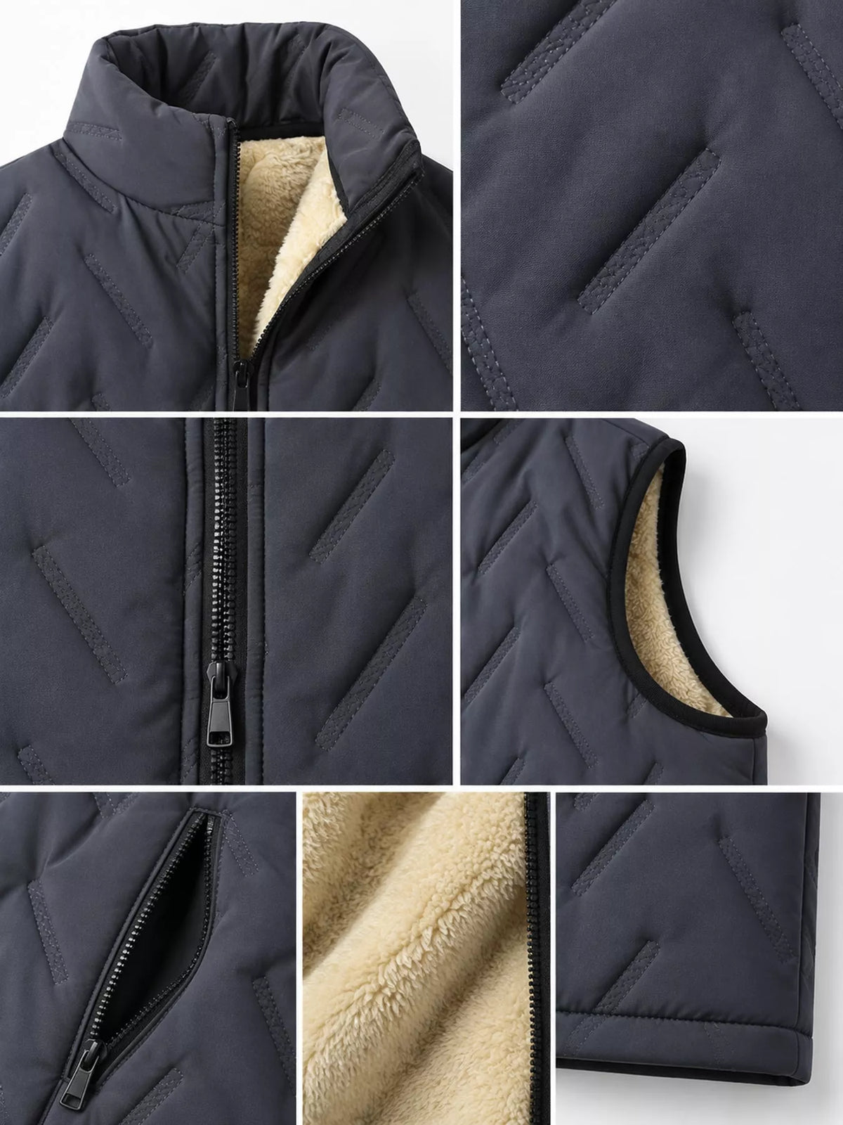 Men's Thermal Quilted Zip-Up Vest, S–7XL — photo 5