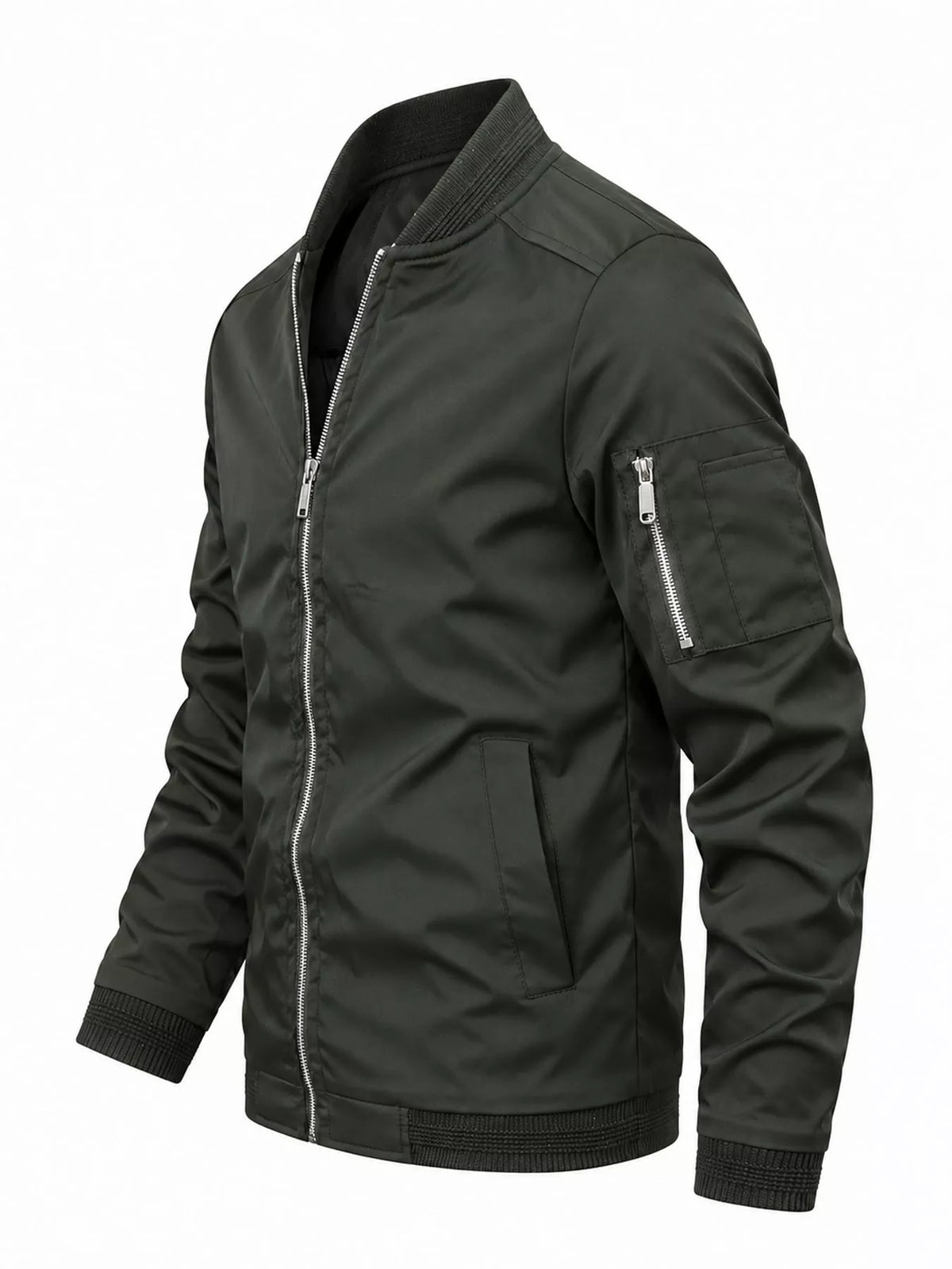 Men's Lightweight Bomber Jacket with Sleeve Pocket — photo 48