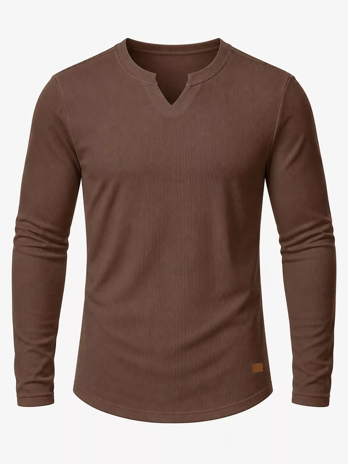 Men's Ribbed Slim-Fit Long-Sleeve Henley — photo 38