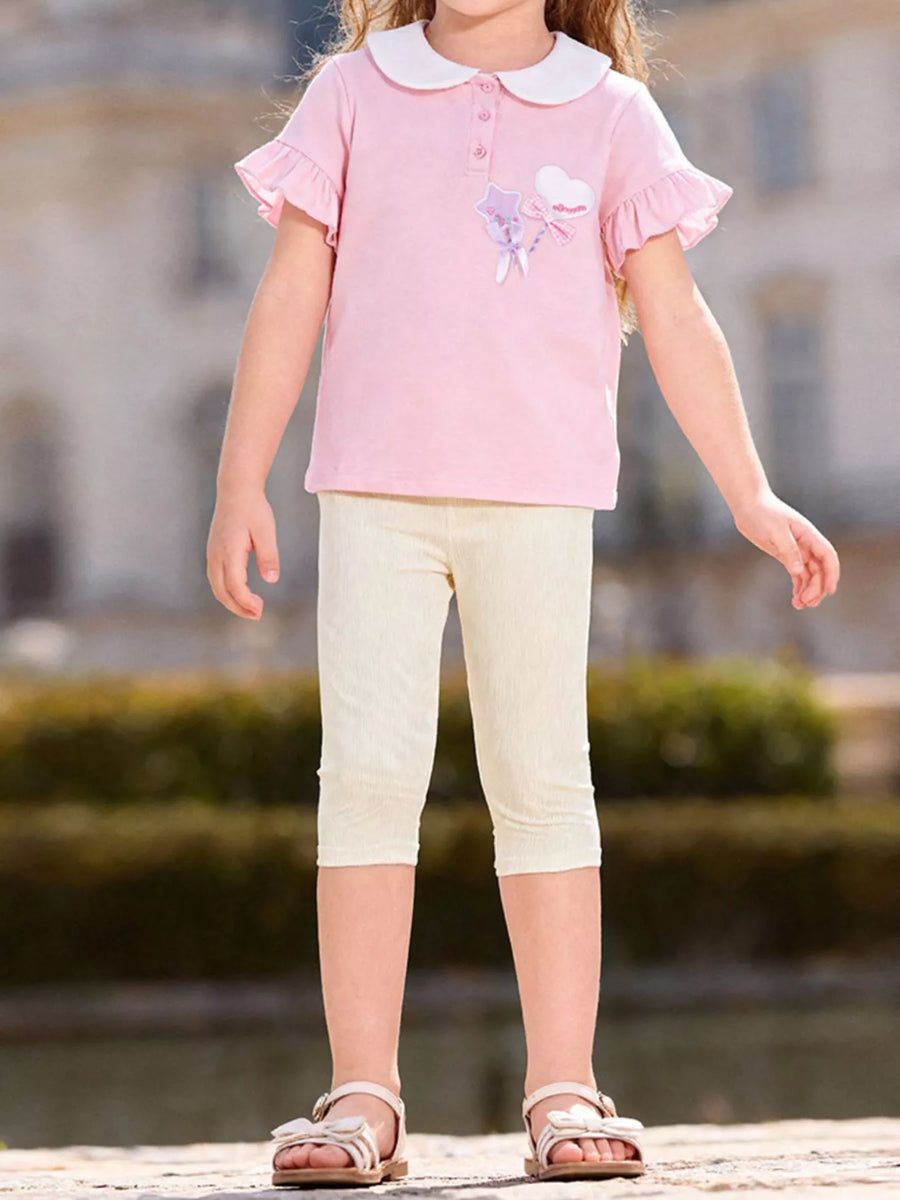 Storybook Ruffled Top & Capri Pants Set
