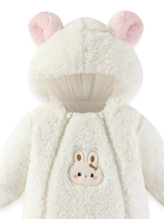 Another view: Bunny Hooded Fleece Baby One-Piece