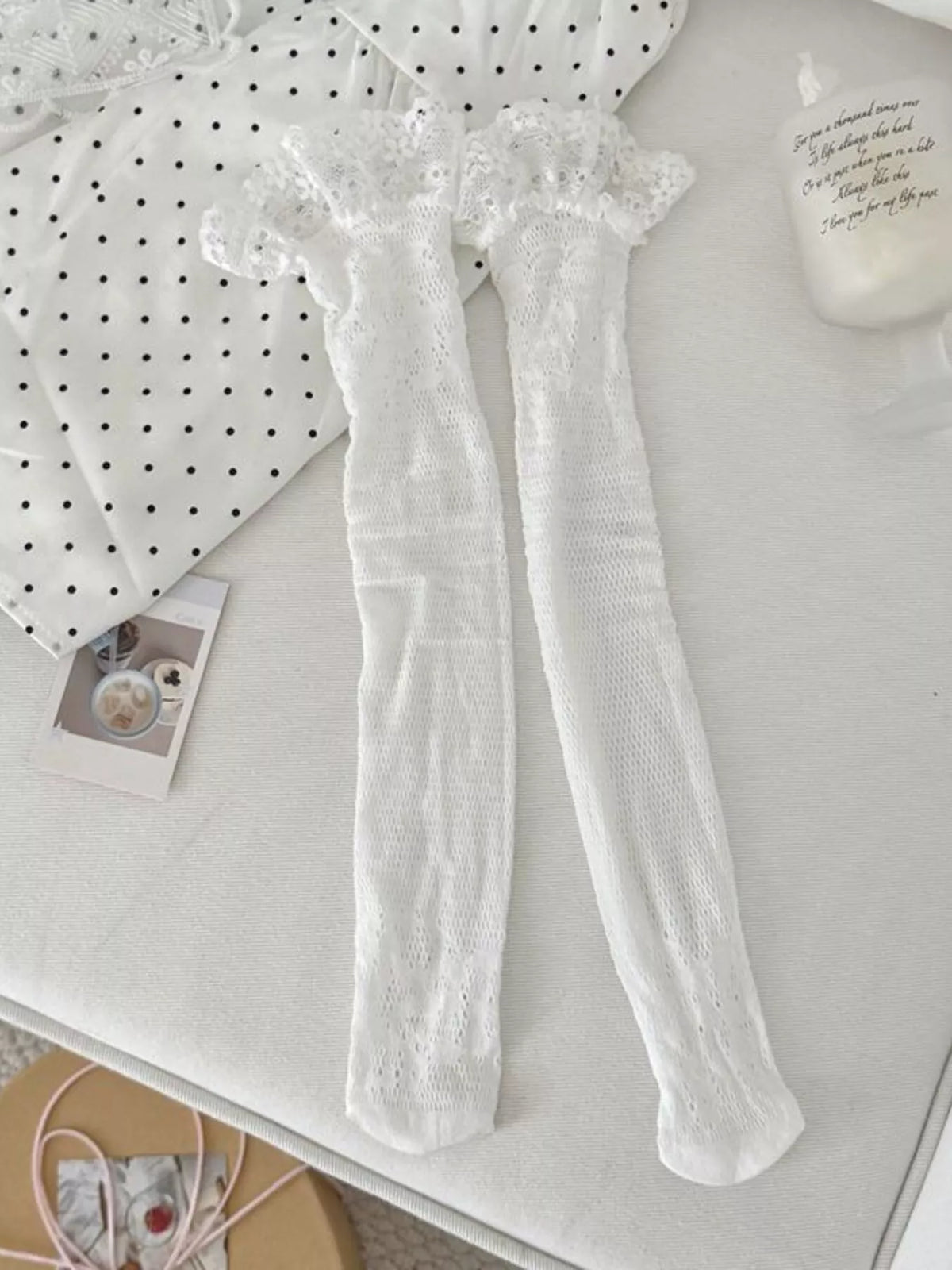 Women's Lace Fishnet Knee-High Socks