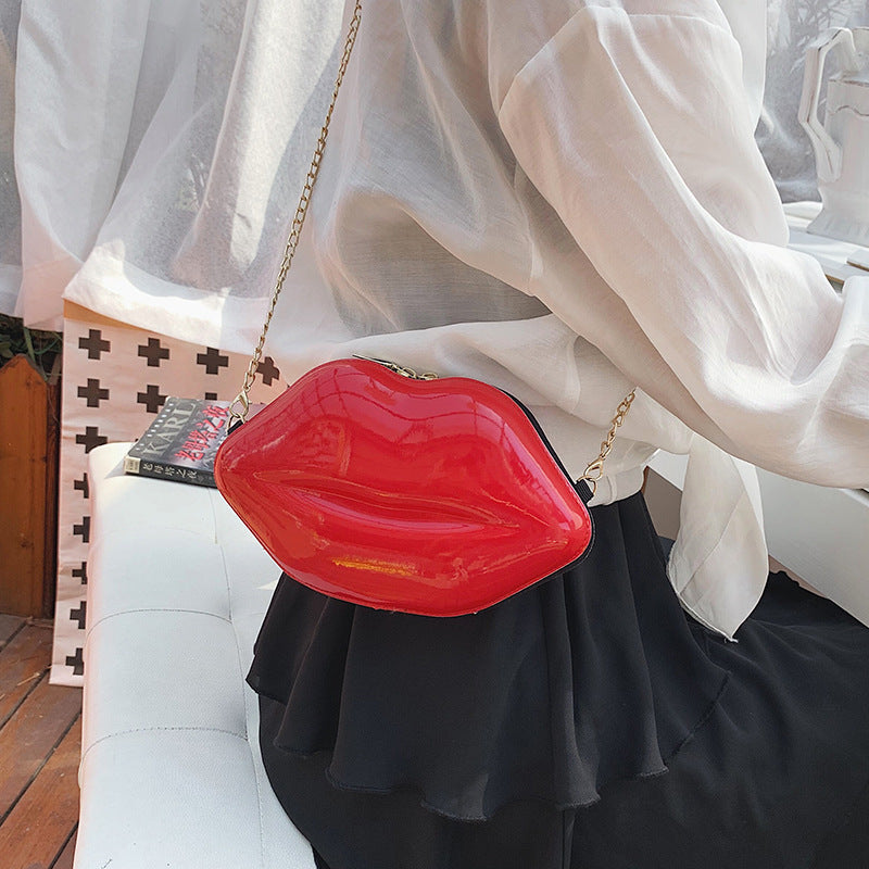 Lip-Shaped Mini Bag