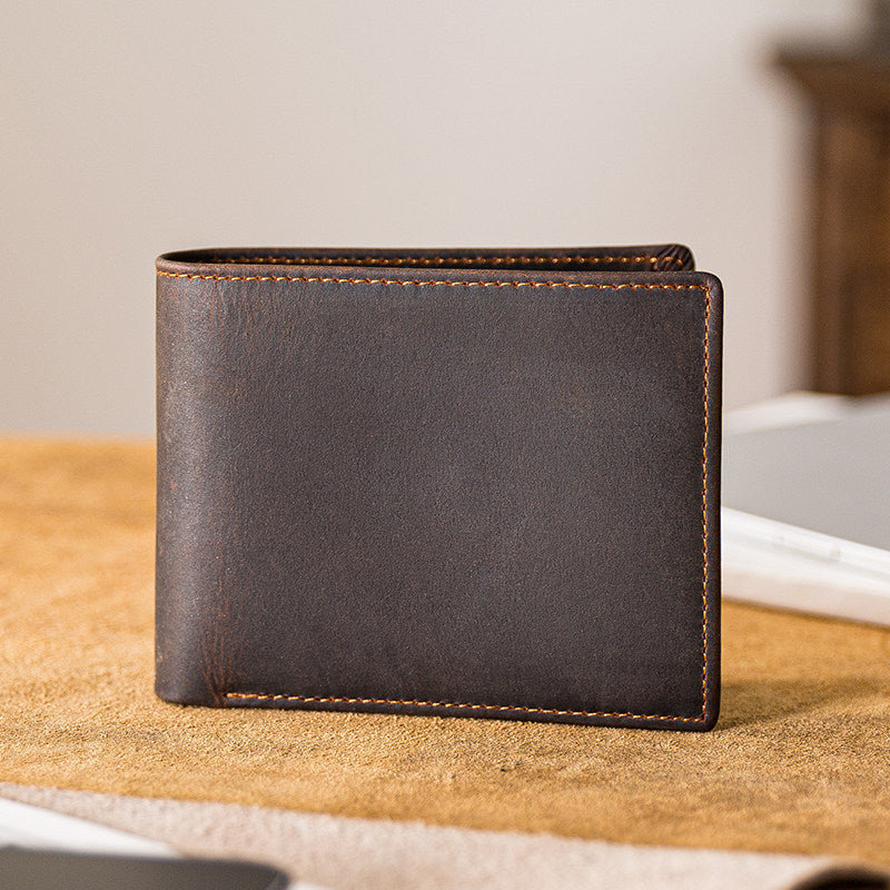 Handmade Full-Grain Cowhide Bifold Wallet