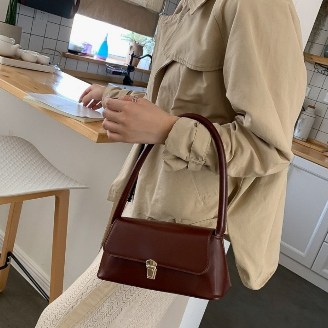 PU Leather Underarm Handbag