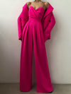 Full-size sweetheart-neck spaghetti-strap wide-leg jumpsuit
