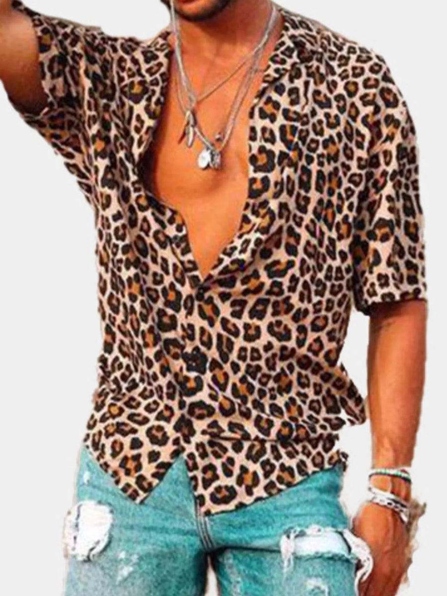 Riviera Leopard Button-Up Shirt