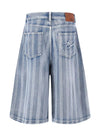 Riviera Stripe Denim Shorts — color or detail view 3