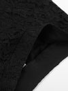 Women's unlined black lace long skirt