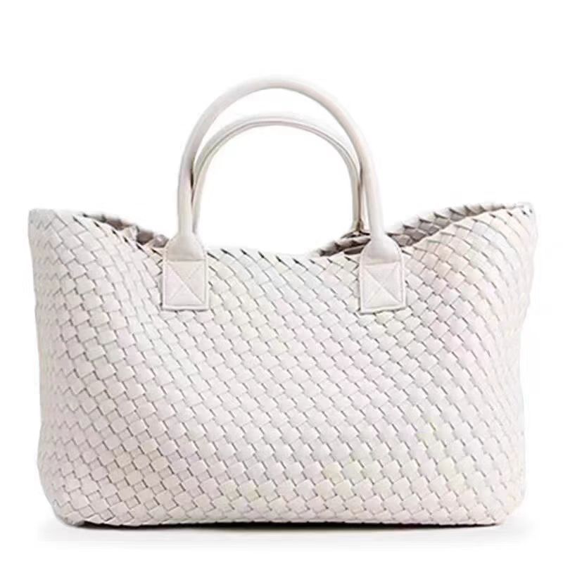 Large Capacity Embossed PU Leather Shoulder Tote Handbag