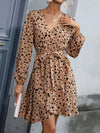 Talia Leopard Surplice Wrap Mini Dress — product view 2