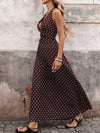 Solene Halter Neck Polka Dot Maxi Dress — product view 4