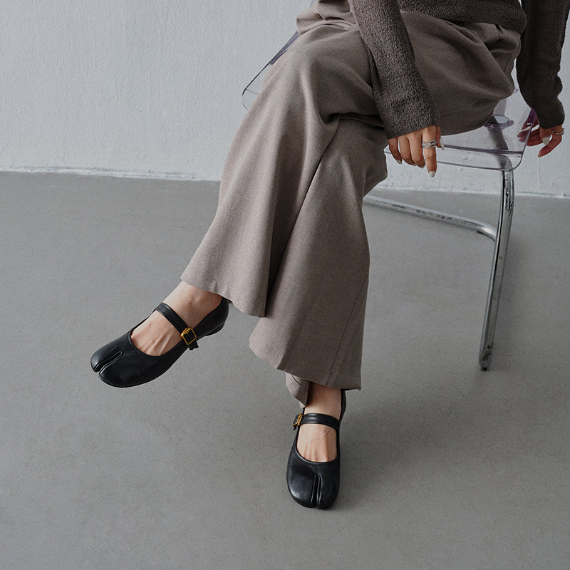 Split-Toe Tabi Mary Jane Flats