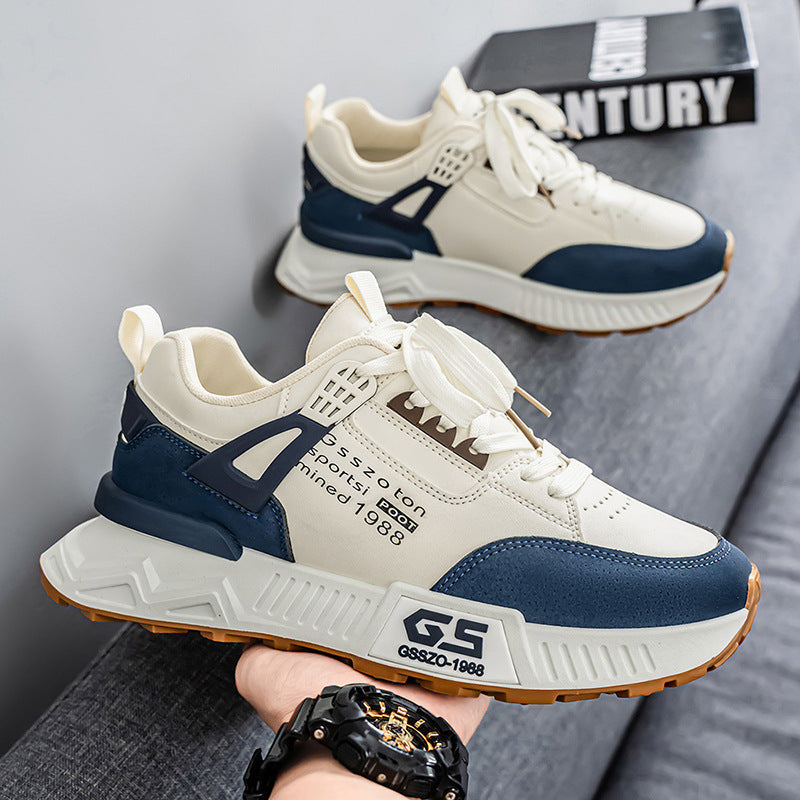 Men's Casual High-Top Sneakers - Slip-Resistant Non-Slip Thick Sole Shoes