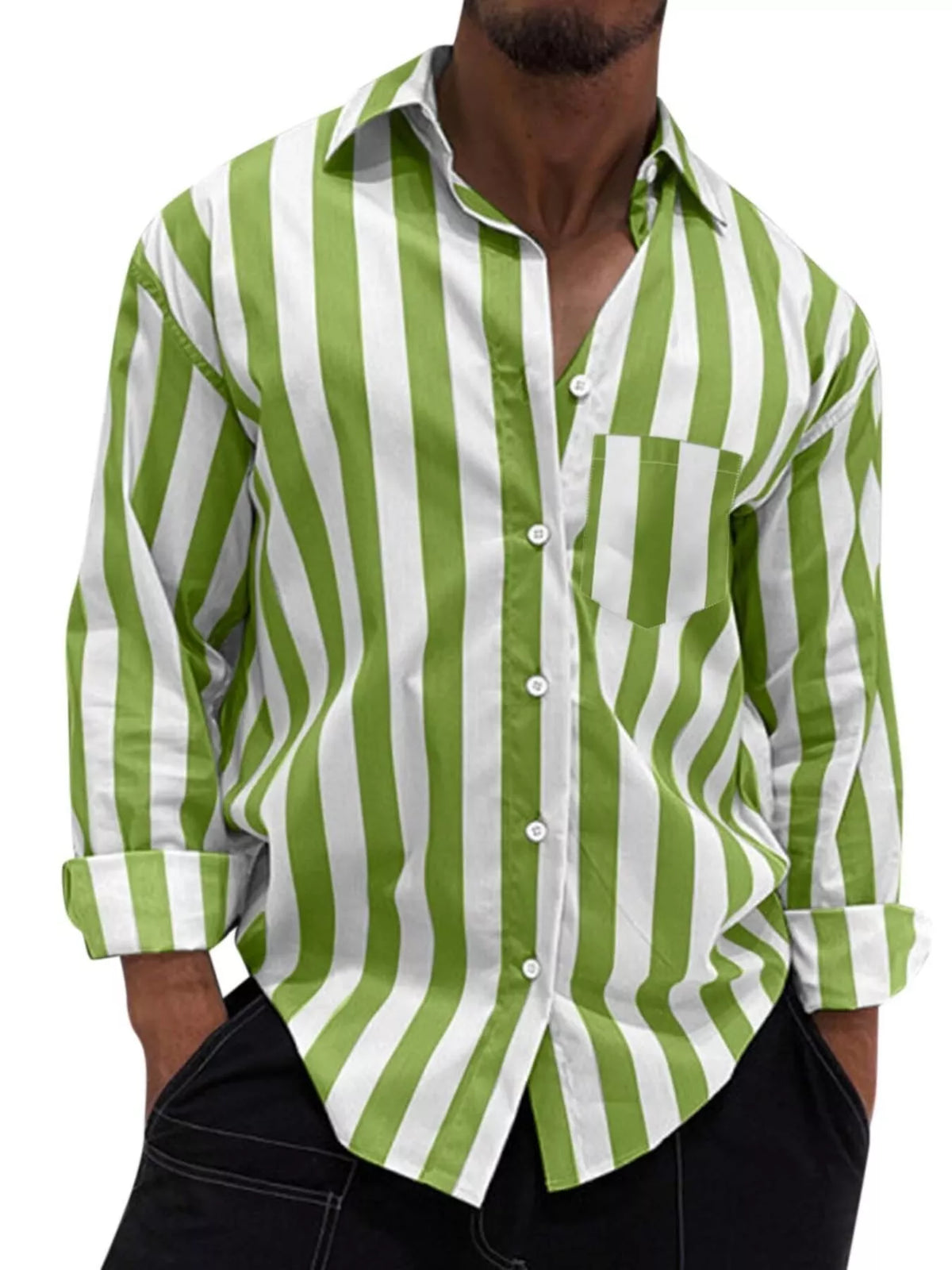 Men's Pocketed Button-Up Shirt