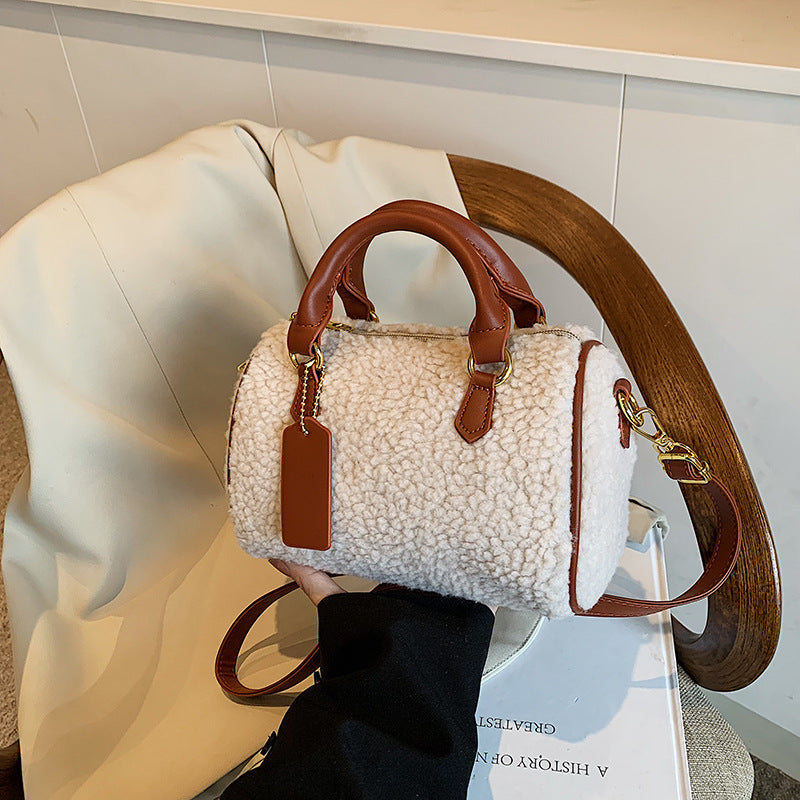 Lamb-Mohair Pillow Crossbody & Shoulder Bag | Women's Minimalist Plush Bag