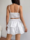 Sabine Smocked Crop Top & Ruffle Mini Skirt Set — product view 6