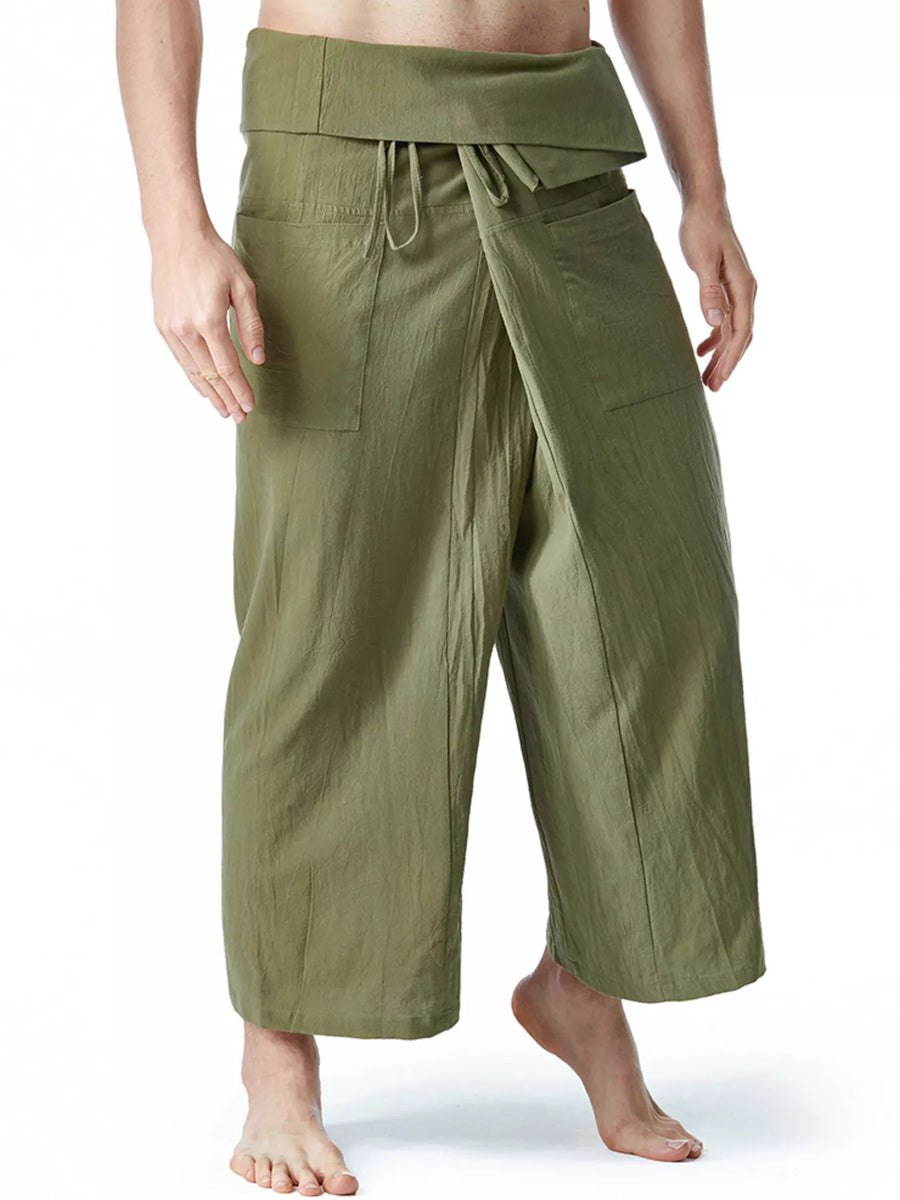 Zen Wrap-Waist Relaxed Trousers