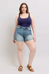 Judy Blue Addison High-Rise Star Seam Detail Denim Shorts — product view 20