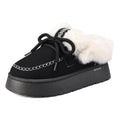 Women's Striped Chunky Heel Loafers - Elegant Retro Wedge Shoes