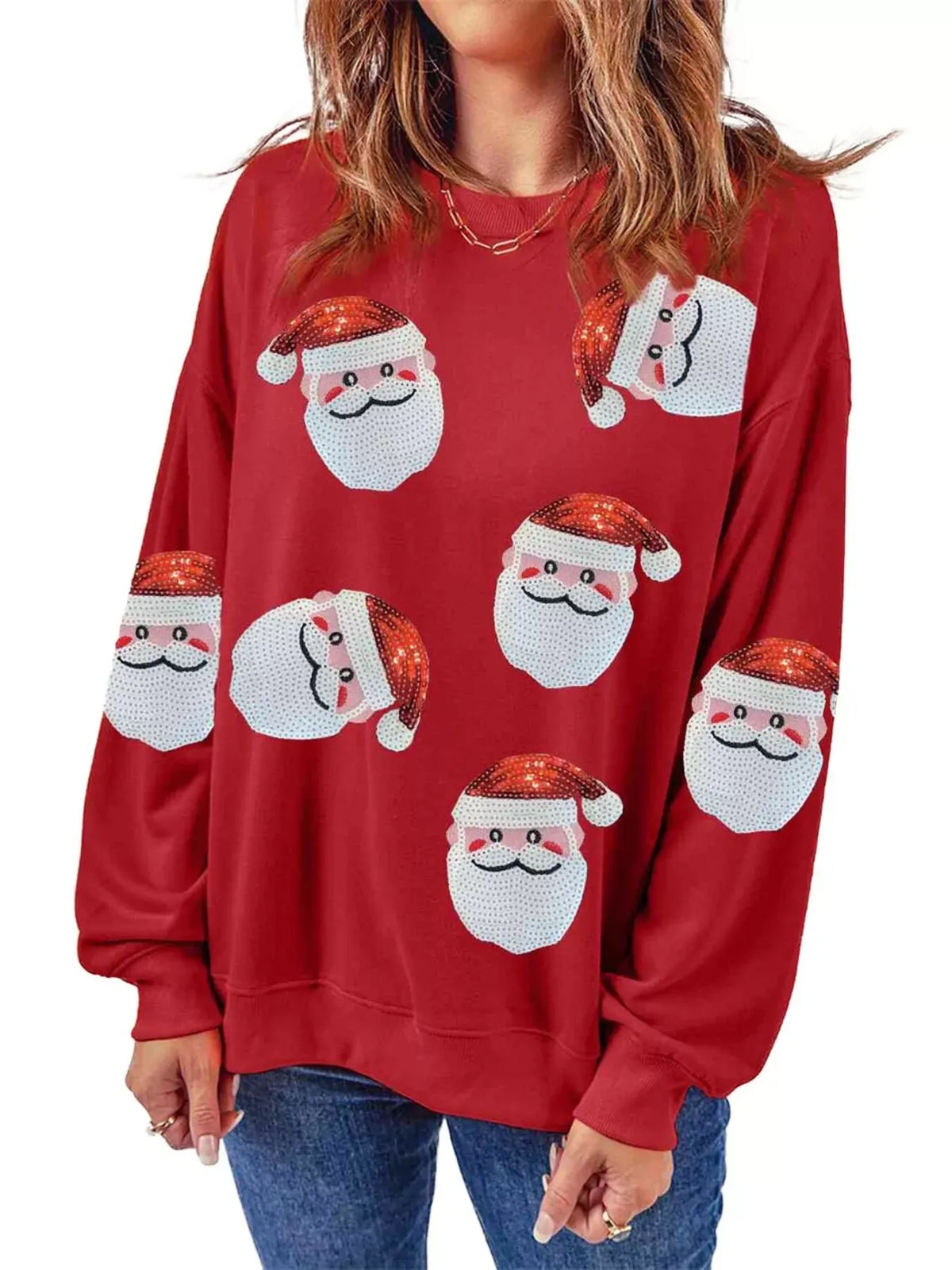 Santa Claus Graphic Oversized Sweatshirt — photo 4