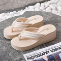 Women's Ultra-High Heel Sandals | Open-Toe Elastic Fabric Platform Flip-Flops