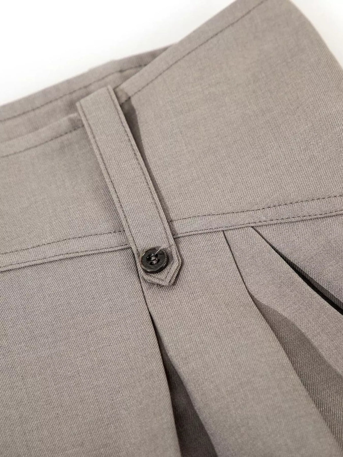 Men's High-Waisted Pleated Wide-Leg Pants