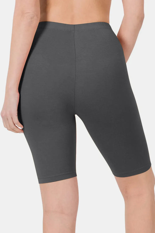 Another view: High Waist Bermuda Shorts — Ash Grey