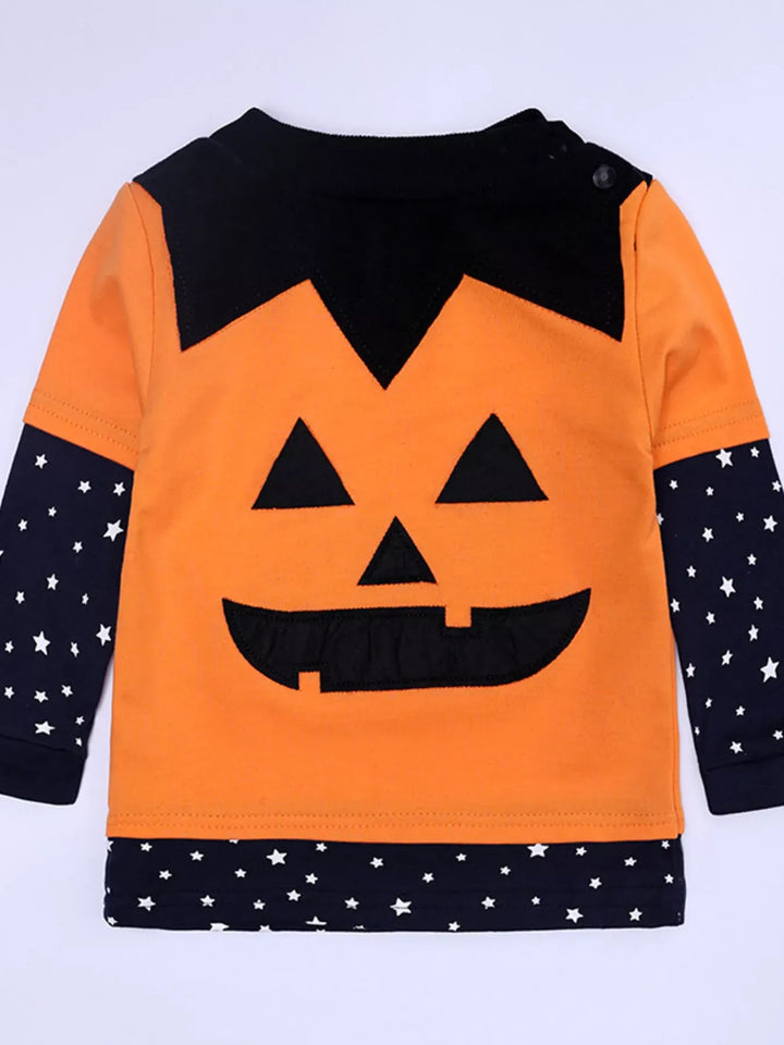 Halloween Pumpkin 4-Piece Cotton-Blend Set — Orange