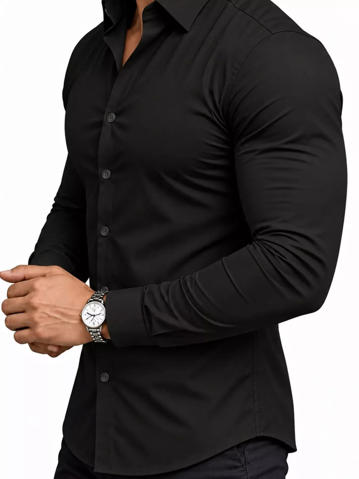 Men's Slim-Fit Long-Sleeve Button-Down Shirt — photo 11