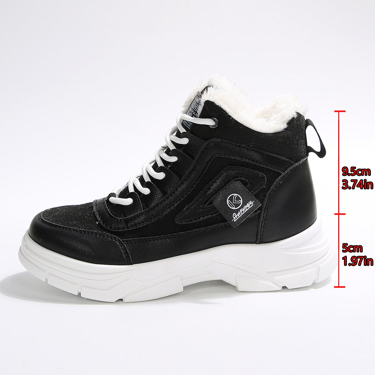 Women's Fleece-Lined High-Top Winter Snow Boots – Platform Lace-Up Dr. Martens Style