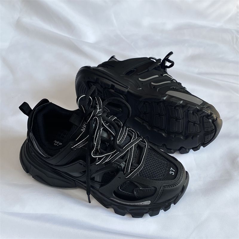 Men's Retro Chunky Sole Sneakers - Breathable Mesh Athletic Shoes with EVA Sole