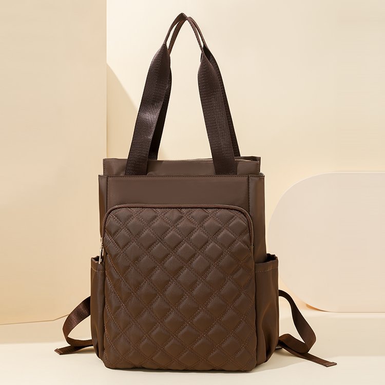 Diamond-Pattern Embroidered Backpack for Women | Dual-Handle Oxford Cloth Backpack | Sarah Express