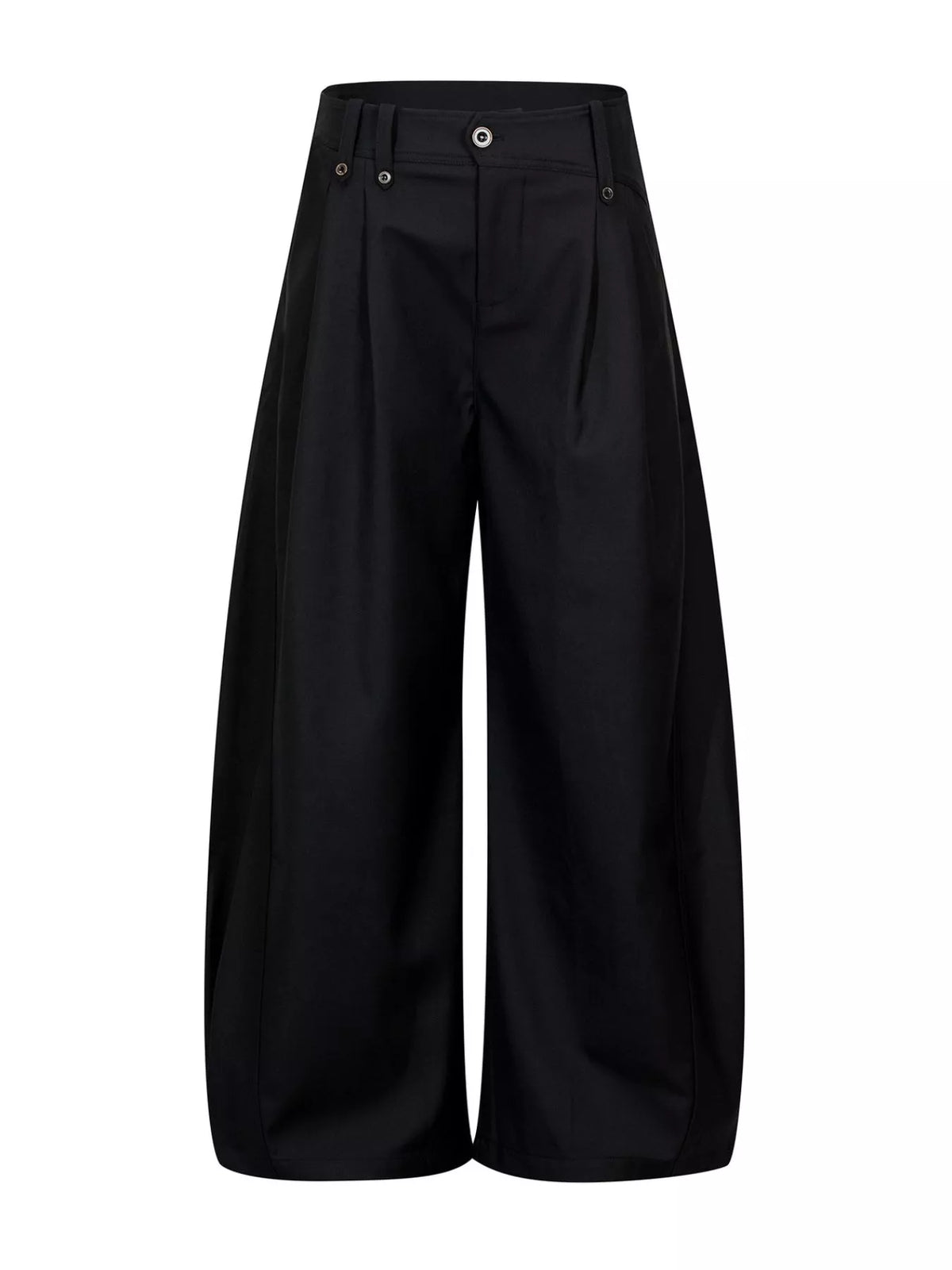 Men's High-Waisted Pleated Wide-Leg Pants
