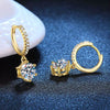 Moissanite drop earrings in rose-gold-plated sterling silver — alternate product view 4