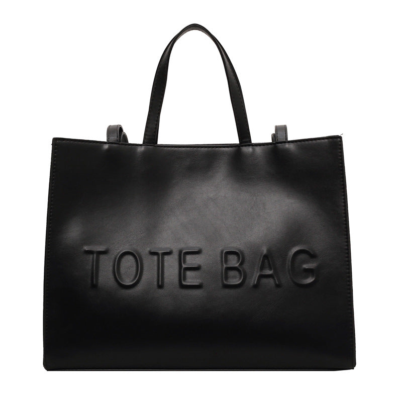 Retro Tote Bag for Women – Trendy PU Leather Commuter Handbag with Dual Straps