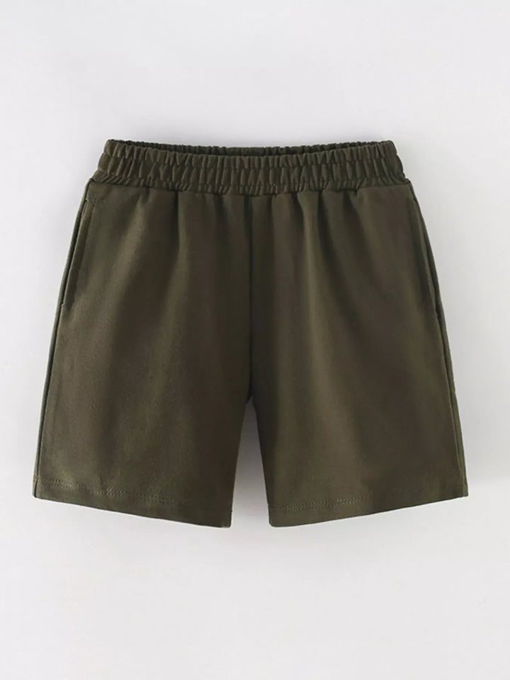 Cotton-Blend Pocket Shorts — Army Green