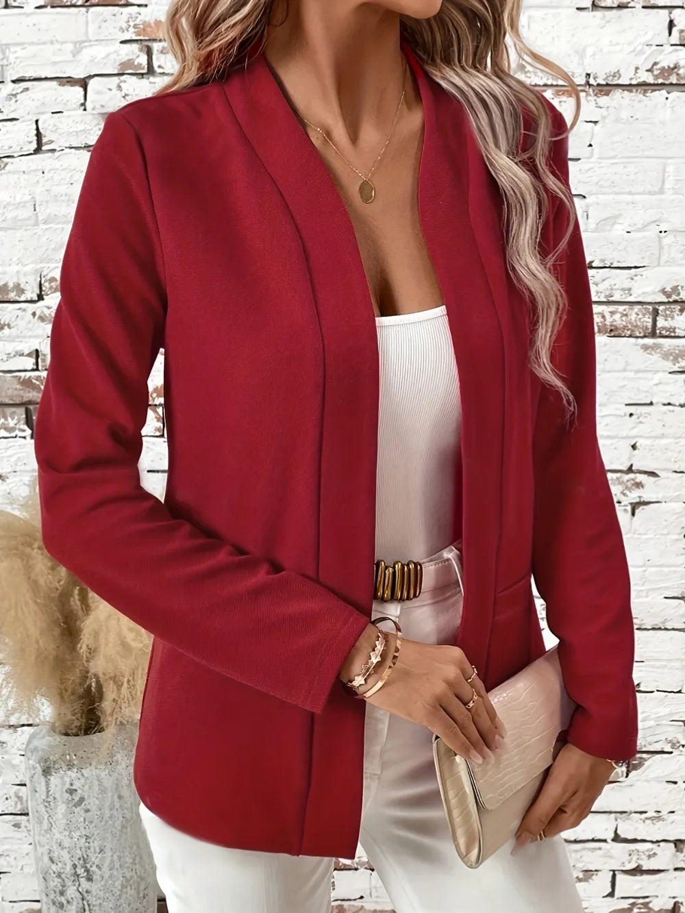 Open-Front Long-Sleeve Cardigan