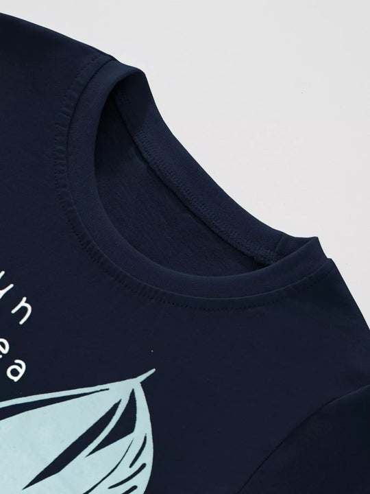 Another view: Kids' Fun at Sea Long-Sleeve Cotton T-Shirt – Black