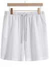 Men’s textured drawstring shorts.