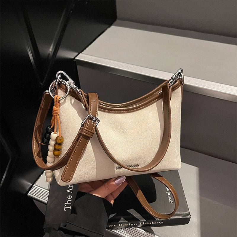 Korean Minimalist Crossbody Shoulder Bag for Women - PU Leather Versatile Everyday Handbag